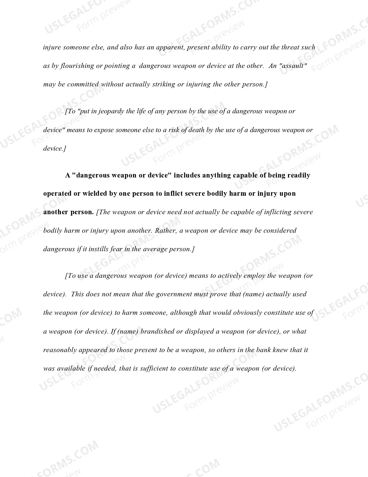 Preview Bank Robbery - Armed - Elements of the Offense (18 U.S.C. Sec. 2113(d))
