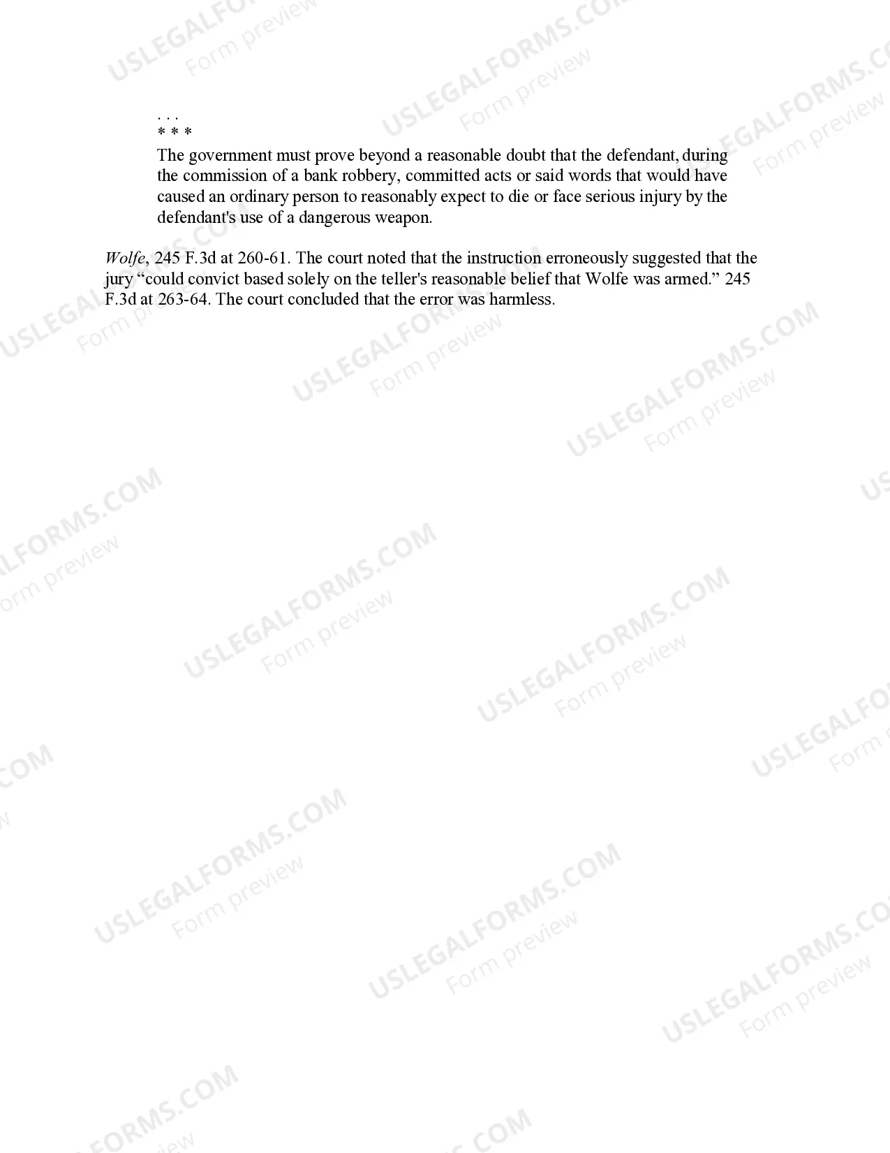 Preview Bank Robbery - Armed - Elements of the Offense (18 U.S.C. Sec. 2113(d))