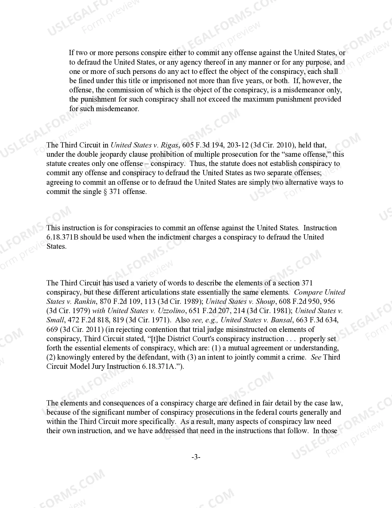 Preview Conspiracy to Commit an Offense Against the United States - Basic Elements