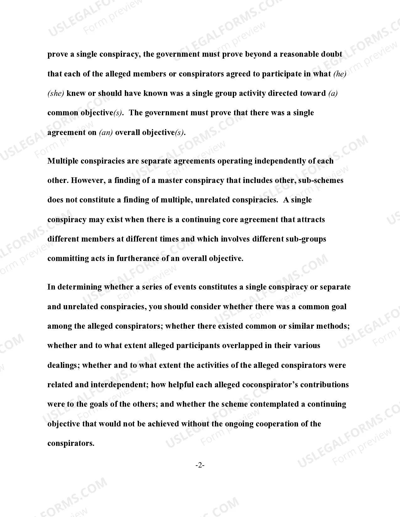 Preview Conspiracy - Single or Multiple Conspiracies