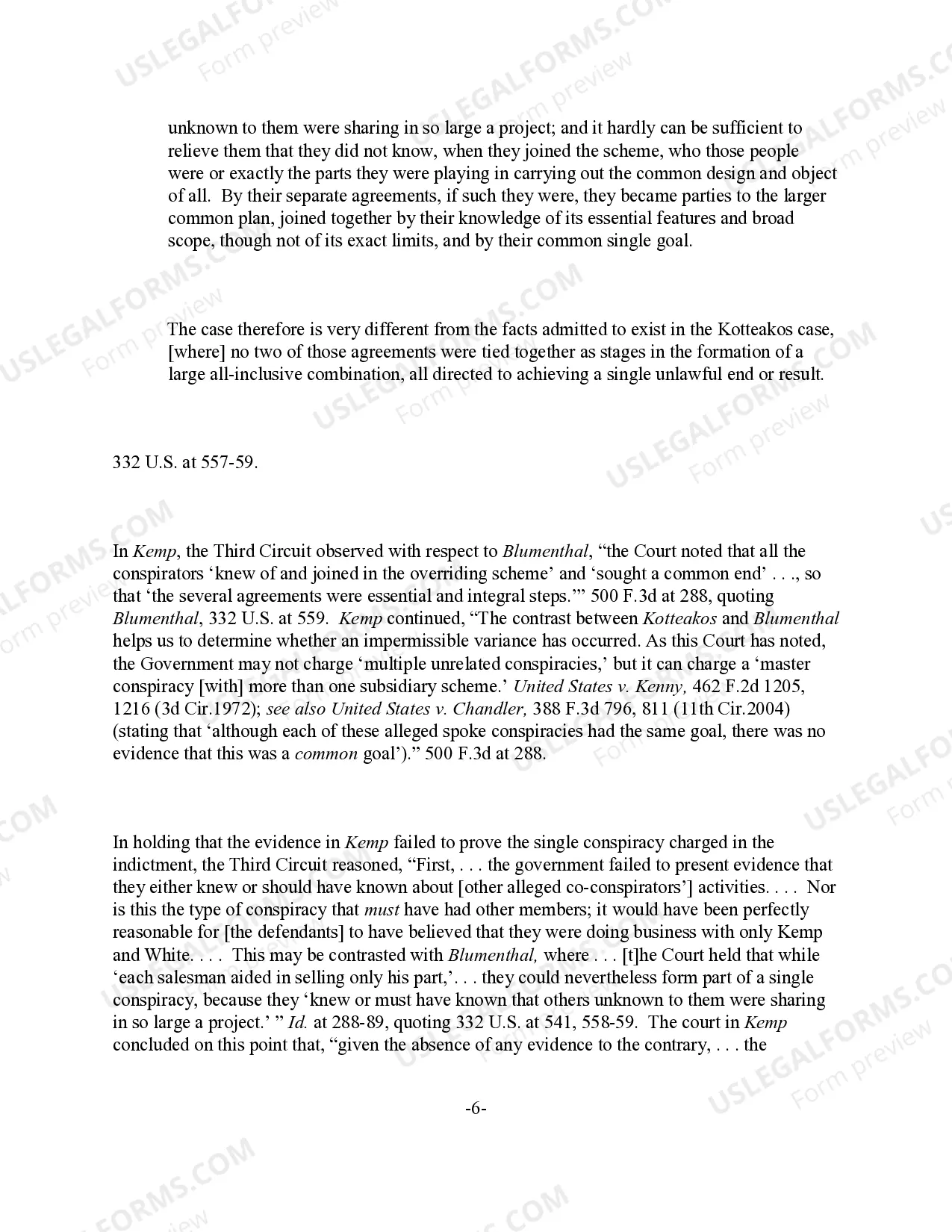 Preview Conspiracy - Single or Multiple Conspiracies