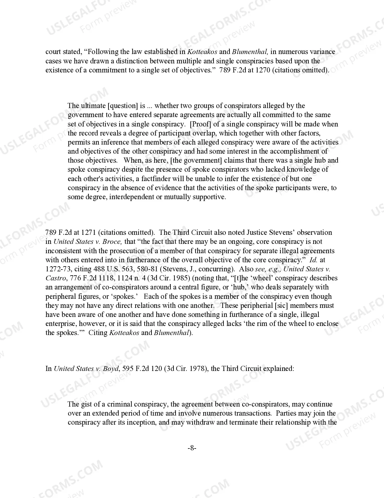 Preview Conspiracy - Single or Multiple Conspiracies