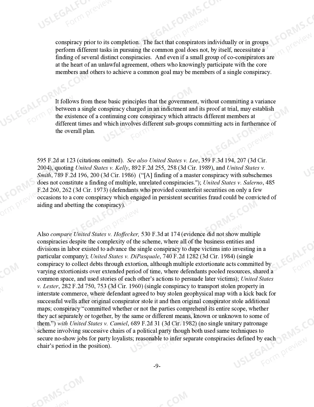 Preview Conspiracy - Single or Multiple Conspiracies