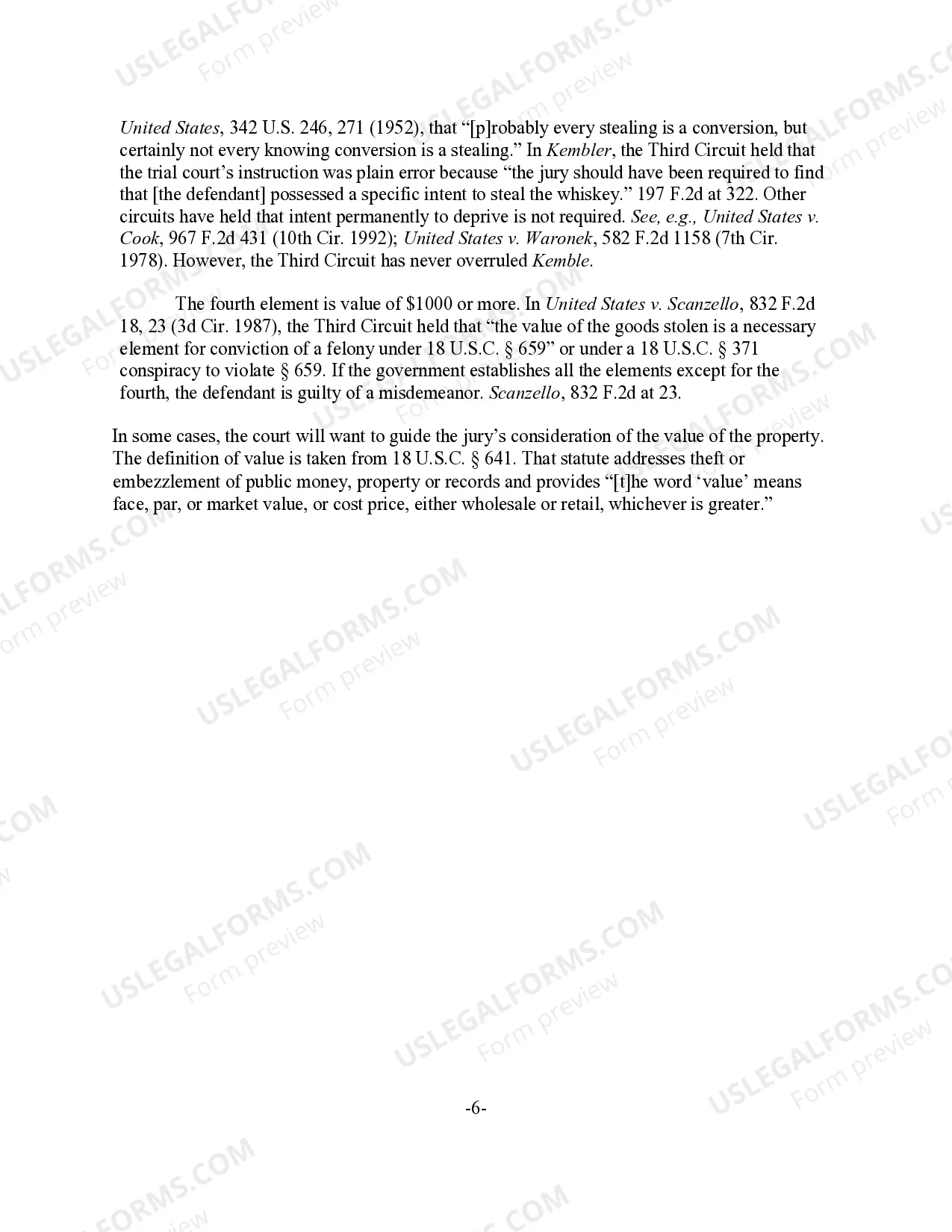 Preview Theft From Interstate Shipment (18 U.S.C. Sec.659) (First Paragraph)