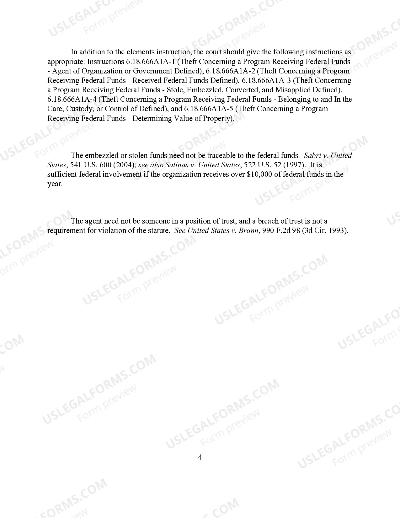 Preview Theft Concerning a Program Receiving Federal Funds (18 U.S.C. Sec. 666(a)(1)(A)) (revised 2017)