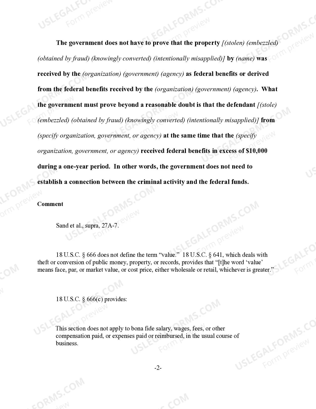 Preview Theft Concerning a Program Receiving Federal Funds - Determining Value of Property
