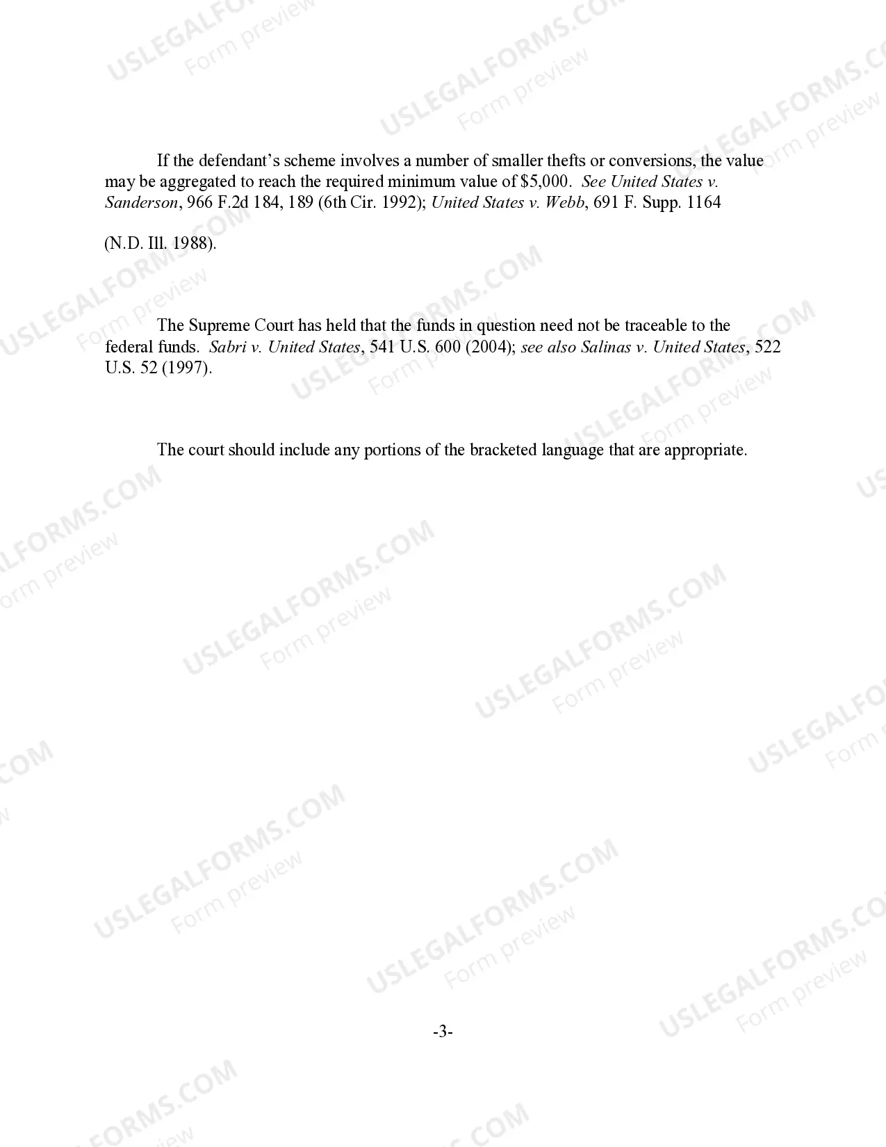 Preview Theft Concerning a Program Receiving Federal Funds - Determining Value of Property