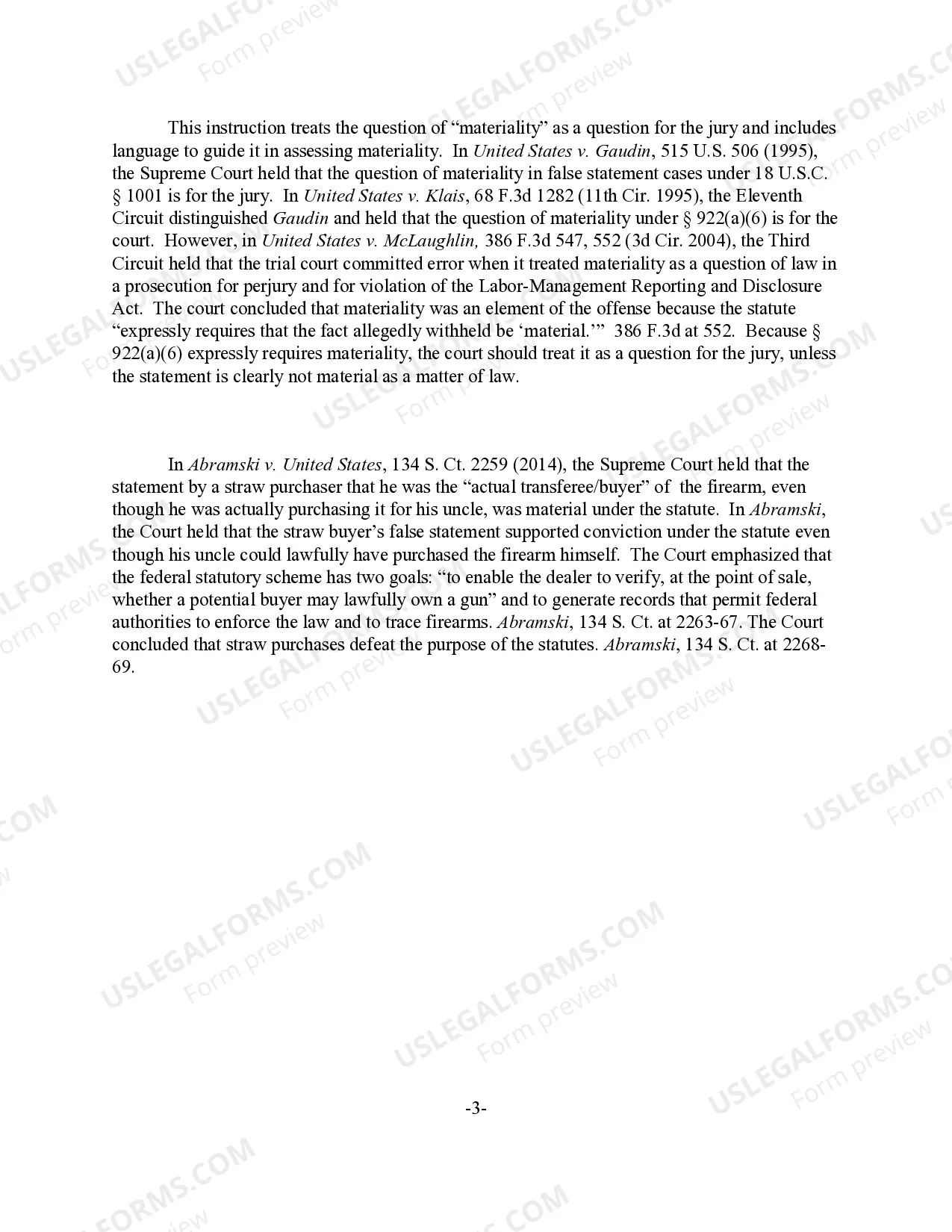 Preview Firearm Offenses - Material Defined (revised 2014)