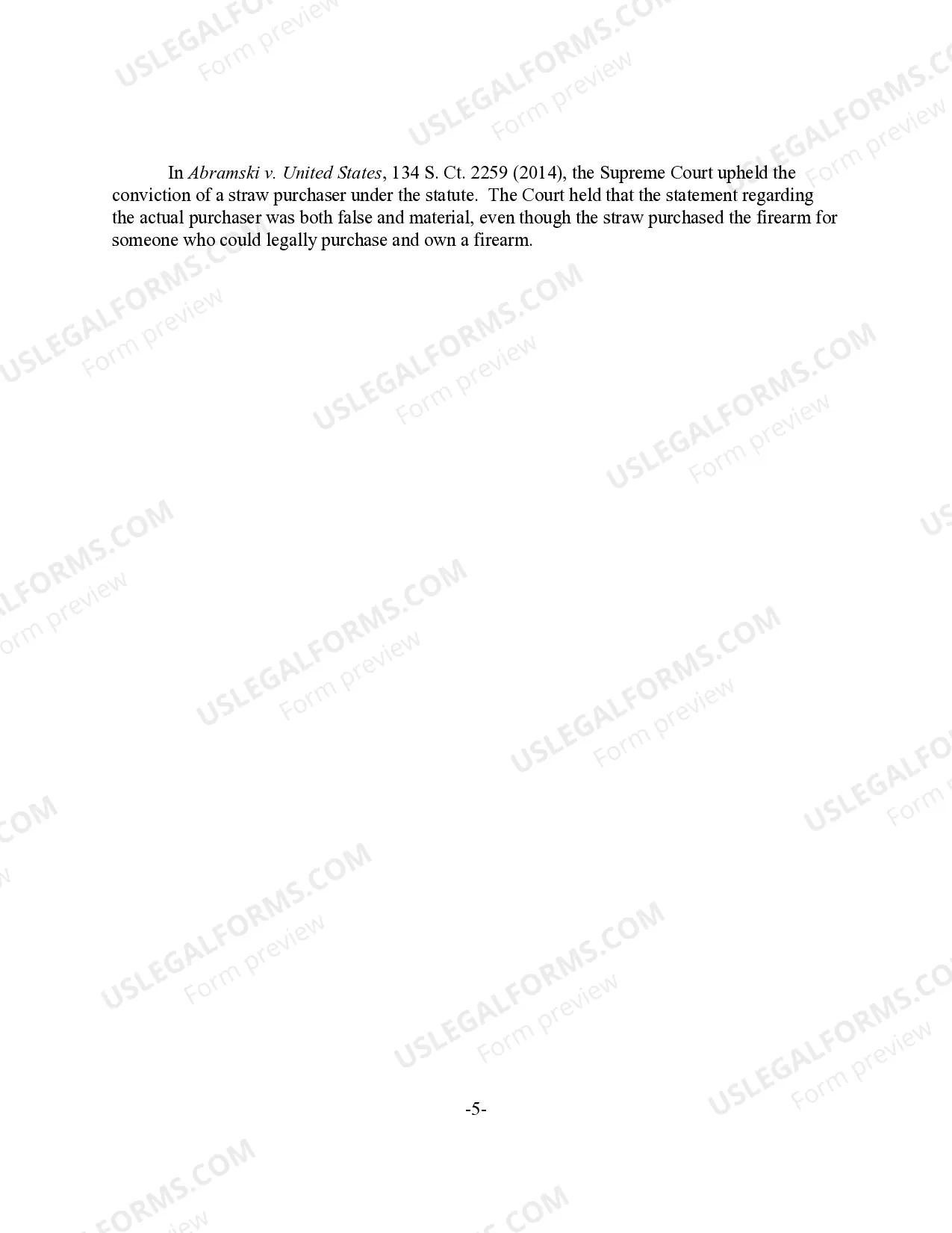 Preview False Statement in Purchase of a Firearm (18 U.S.C. Sec. 922(a)(6)) (revised 2014)