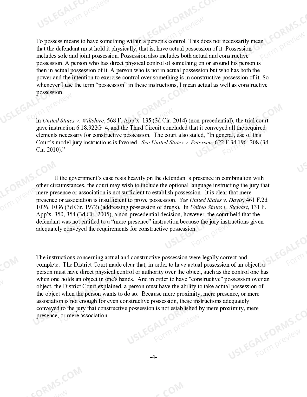 Preview Firearm Offenses - Knowing Possession Defined (revised 2014)