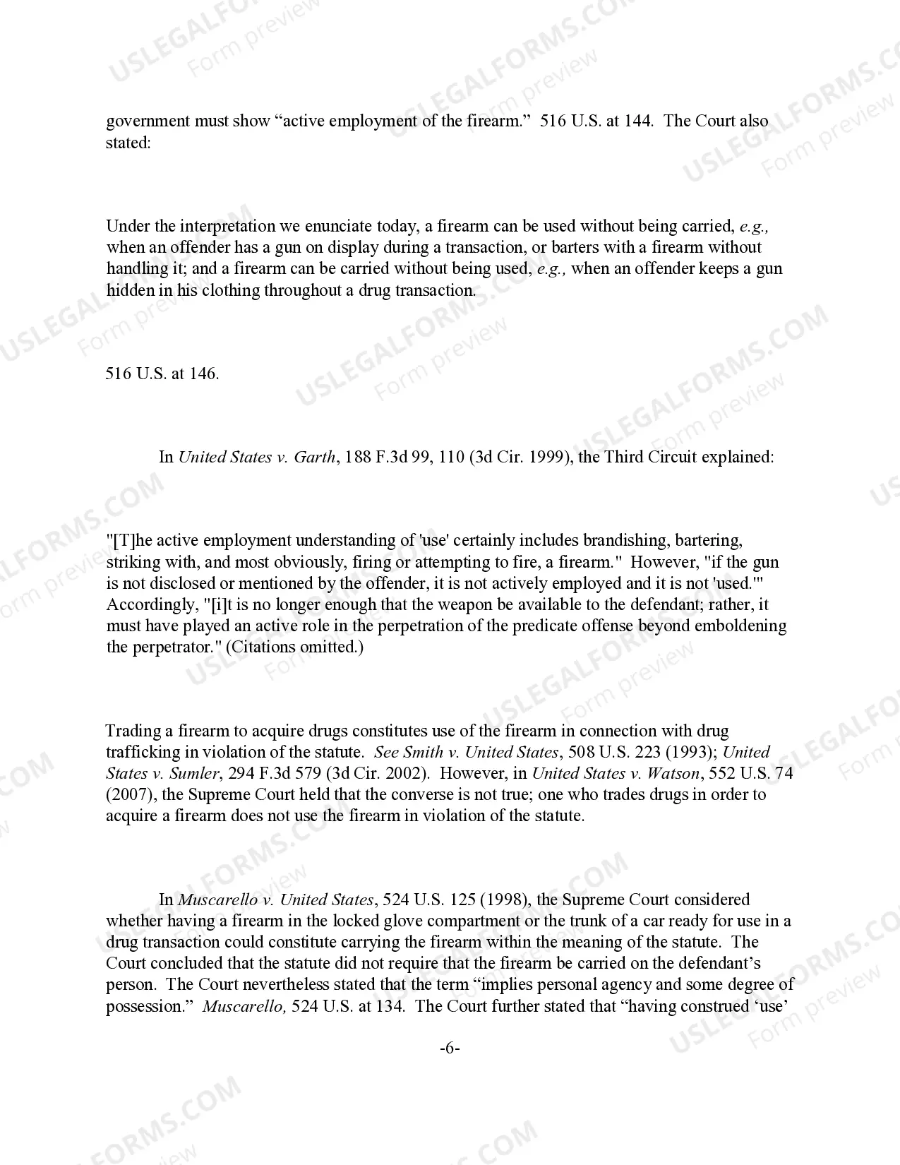 Preview Using or Carrying a Firearm During Any Crime of Violence or Drug Trafficking Crime (18 U.S.C. Sec. 924(c)(1)) (revised 2017)