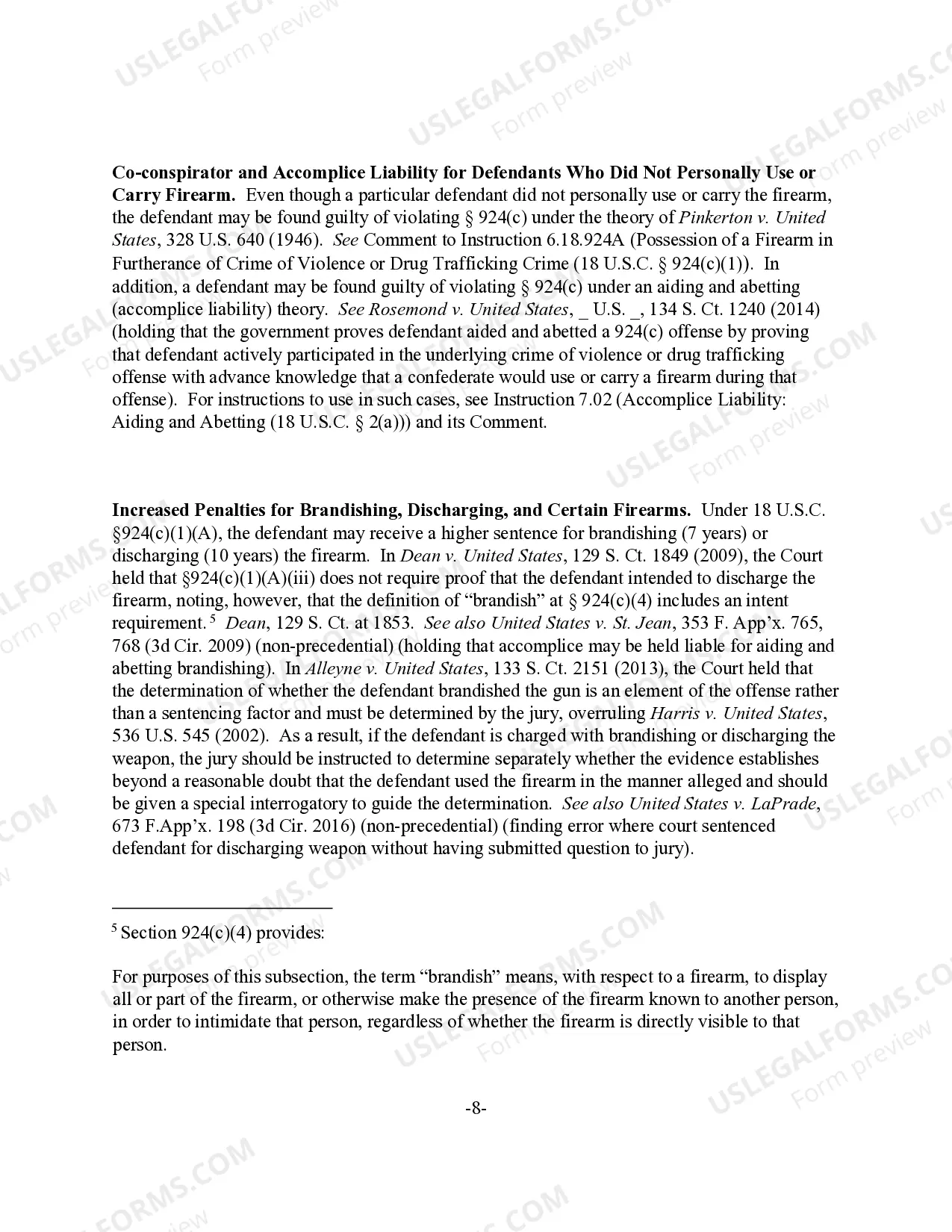 Preview Using or Carrying a Firearm During Any Crime of Violence or Drug Trafficking Crime (18 U.S.C. Sec. 924(c)(1)) (revised 2017)