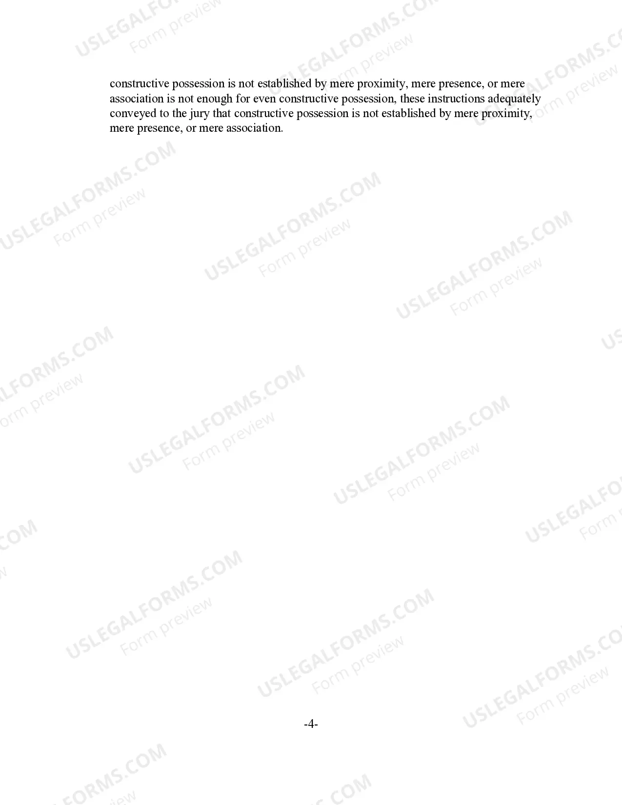 Preview Controlled Substances Offenses - Possession Defined
