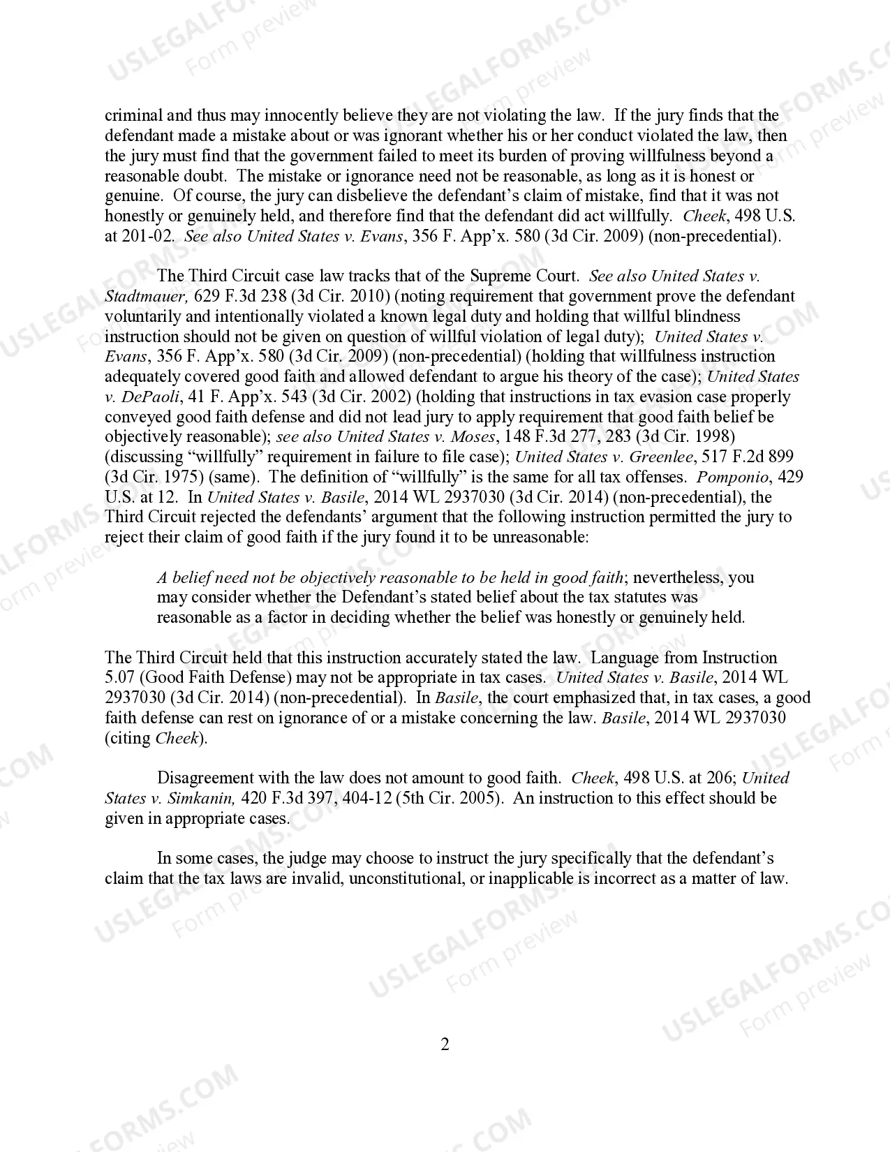 Preview Tax Evasion - Willfully Defined (revised 2014)