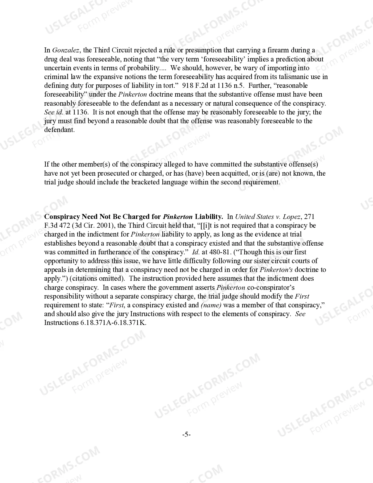 Preview Responsibility for Substantive Offenses Committed by Co-Conspirators (Pinkerton Liability)