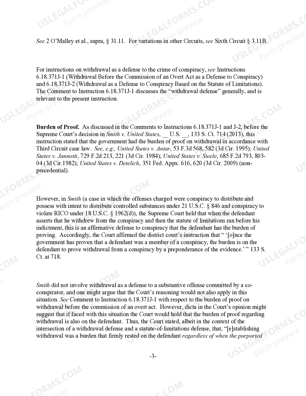 Preview Withdrawal as a Defense to Substantive Offenses Committed by Co-Conspirators