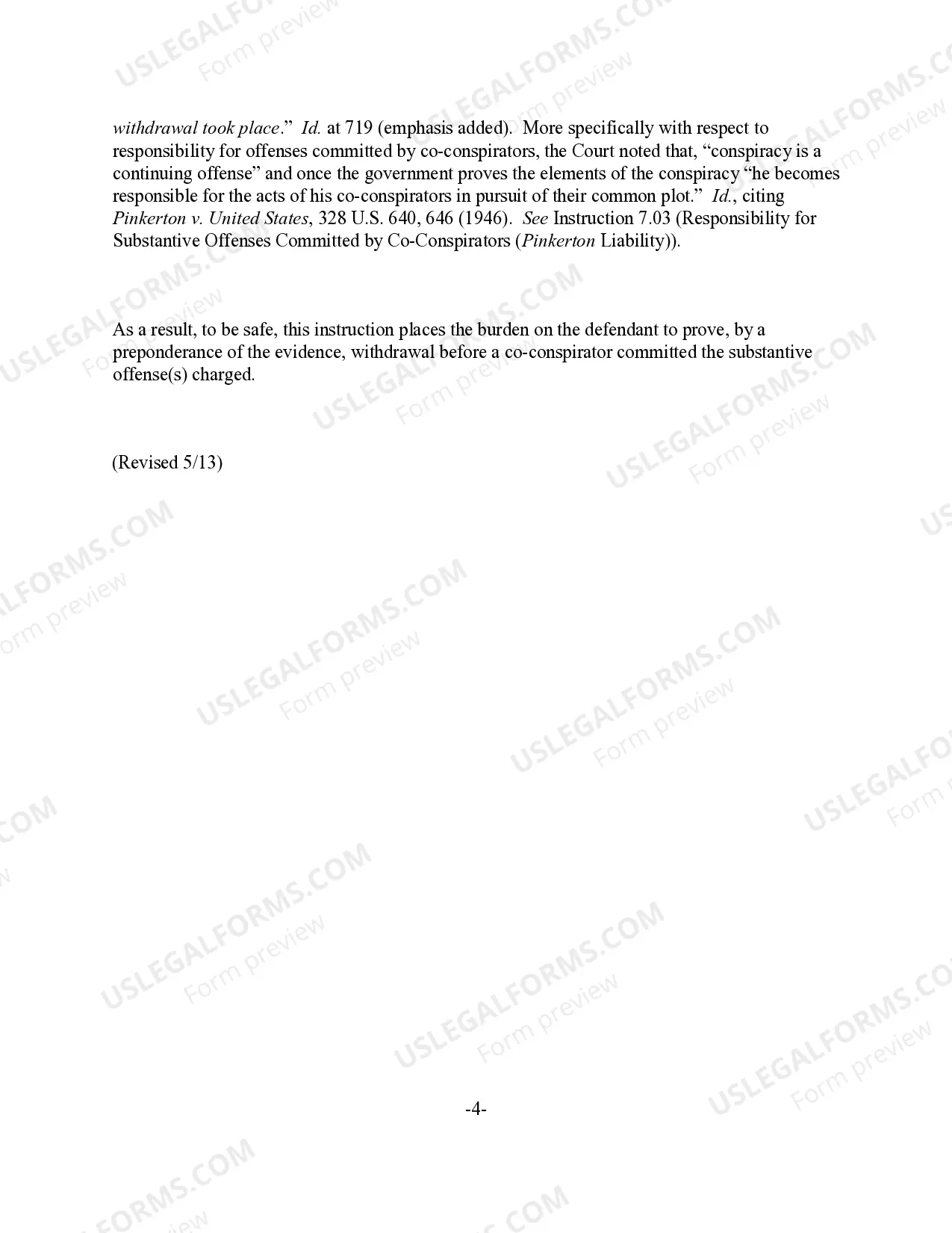 Preview Withdrawal as a Defense to Substantive Offenses Committed by Co-Conspirators