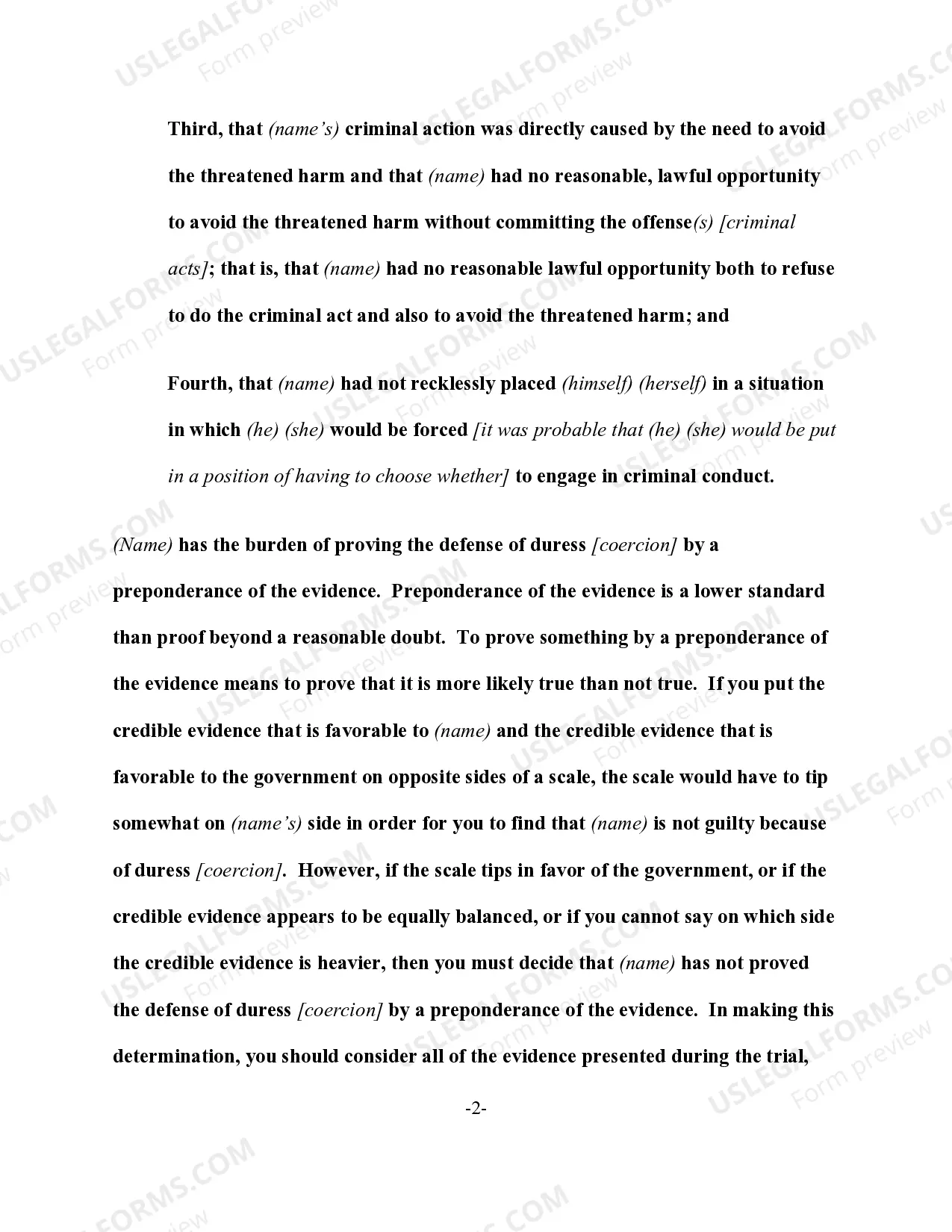 Preview Duress (Coercion)