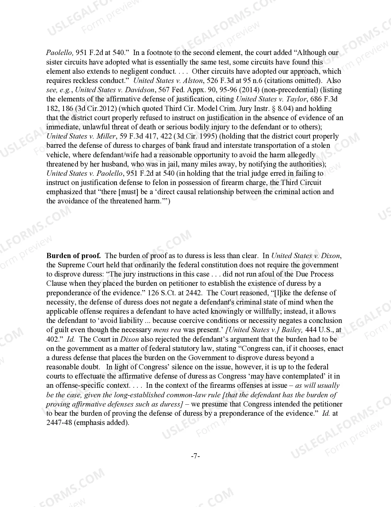 Preview Duress (Coercion)