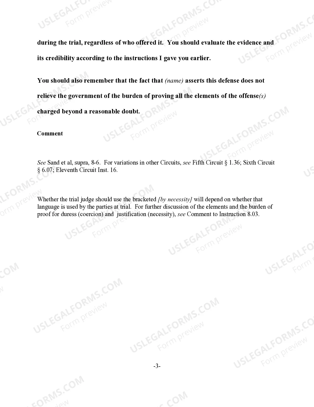 Preview Justification (Necessity)