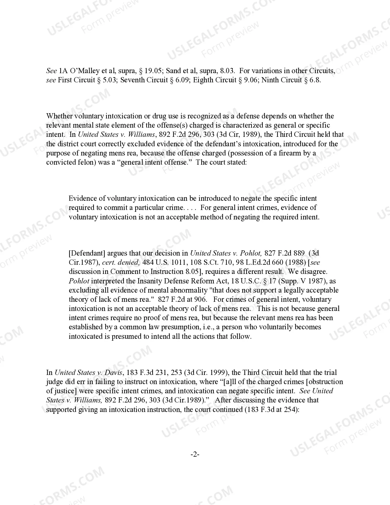 Preview Voluntary Intoxication (Drug Use)