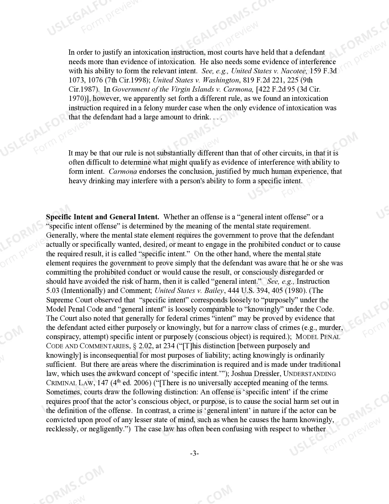 Preview Voluntary Intoxication (Drug Use)