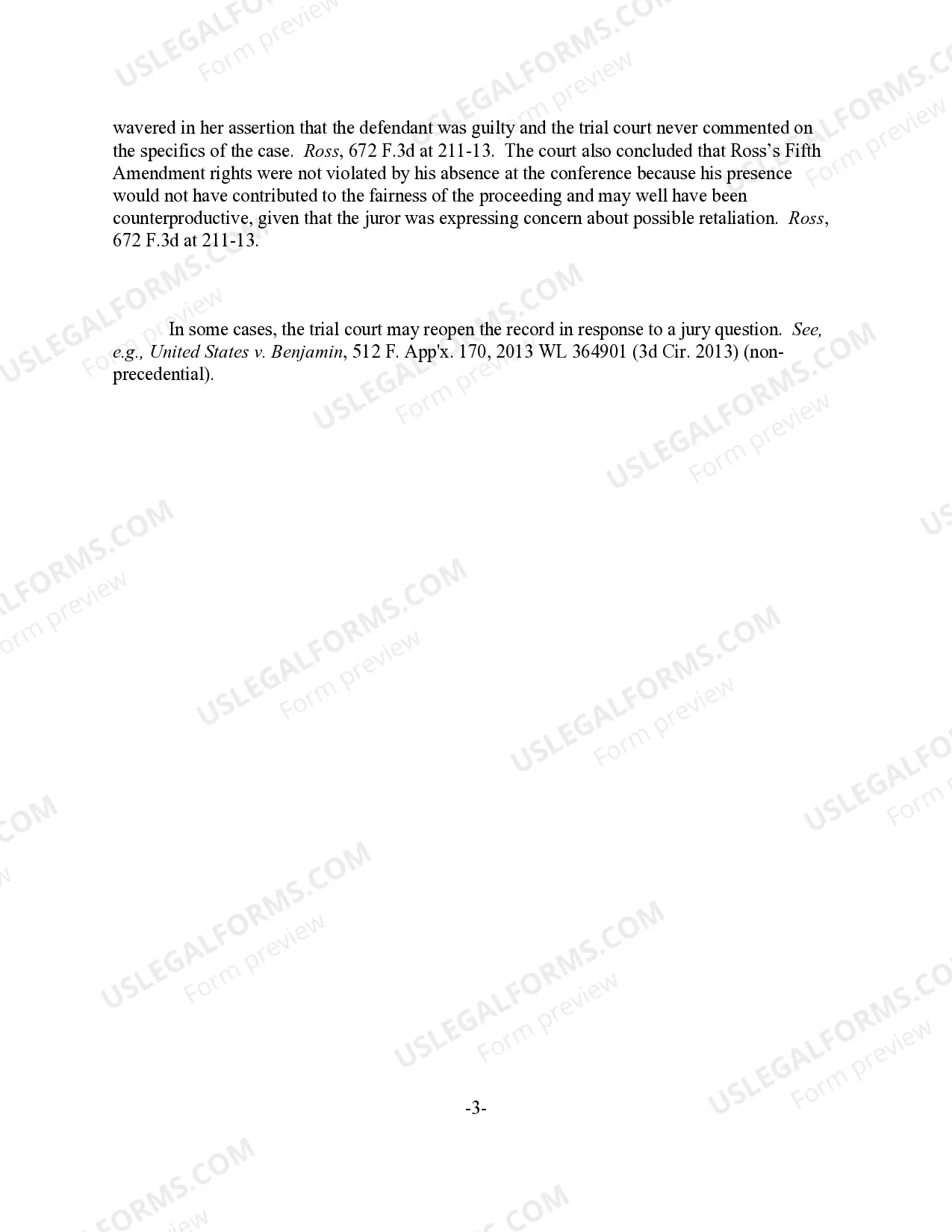 Preview Response to Jury Questions (revised 2013)