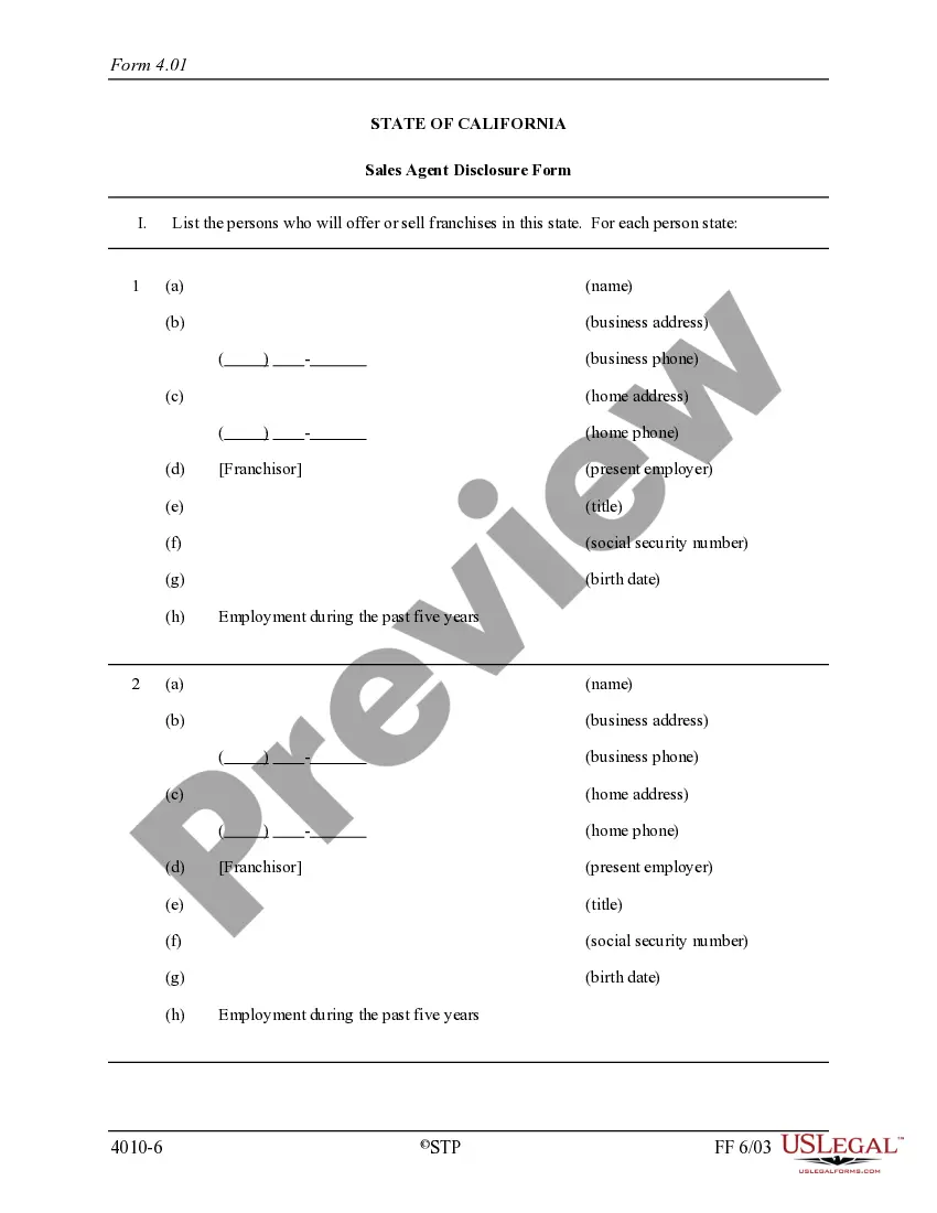Get California Franchise Registration Application Preview California Franchise Registration Application