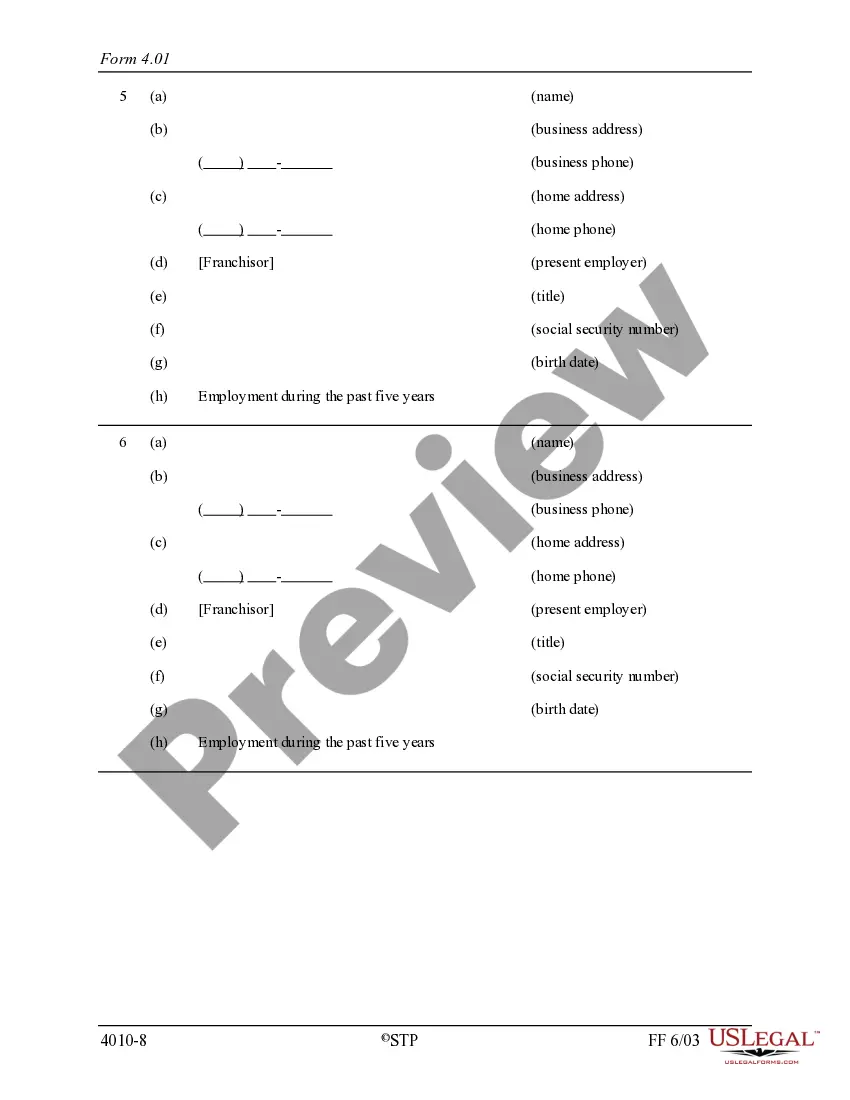 Get California Franchise Registration Application Preview California Franchise Registration Application