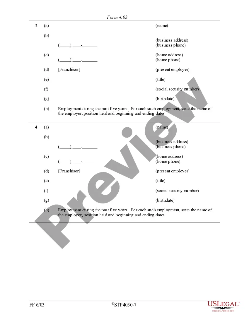 Get Illinois Franchise Registration Application Preview Illinois Franchise Registration Application
