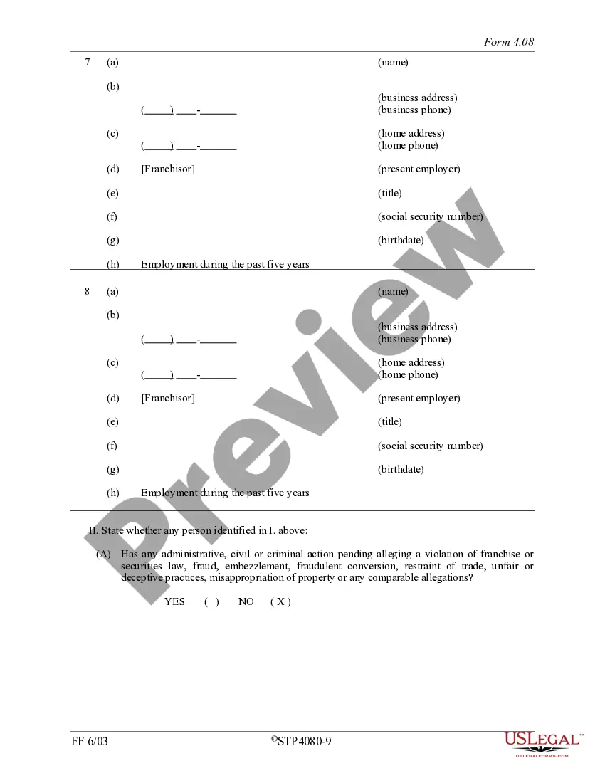 Get New York Franchise Registration Application Preview New York Franchise Registration Application
