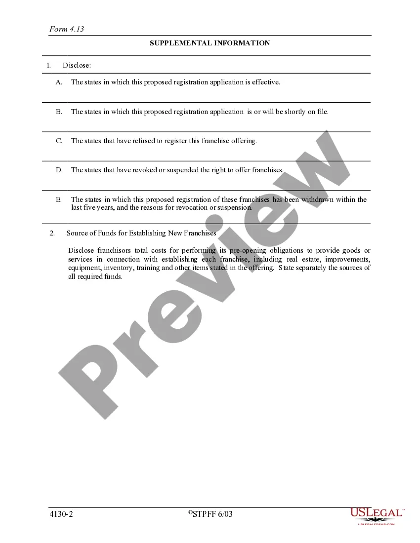 Get Virginia Franchise Registration Application Preview Virginia Franchise Registration Application