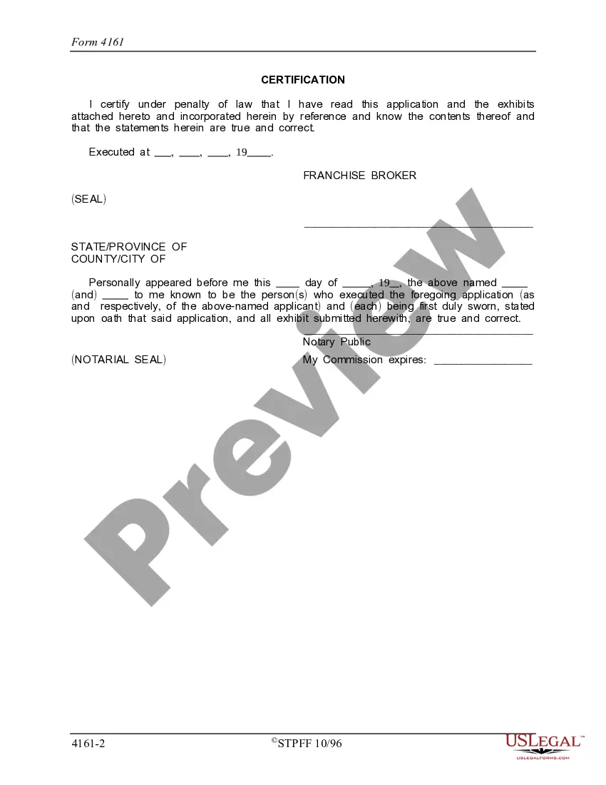 Get Illinois Franchise Broker Registration Application Preview Illinois Franchise Broker Registration Application