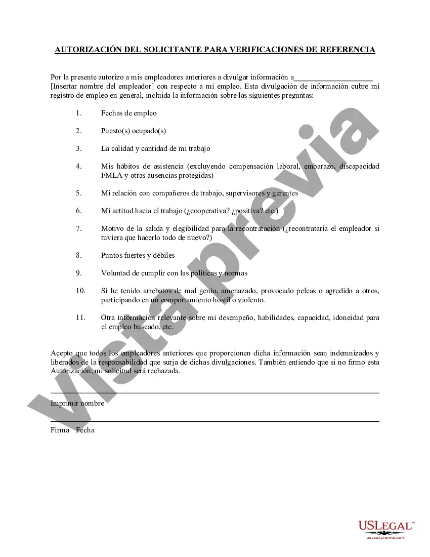 Preview Autorización del solicitante para verificaciones de referencia