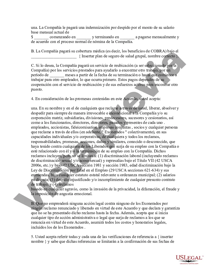 Preview Acuerdo de Separación y Liberación General