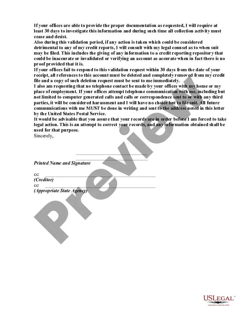 Preview Letter Denying that Alleged Debtor Owes the Amount of Finance Charges, Interest or Penalties being Charged on the Alleged Debt