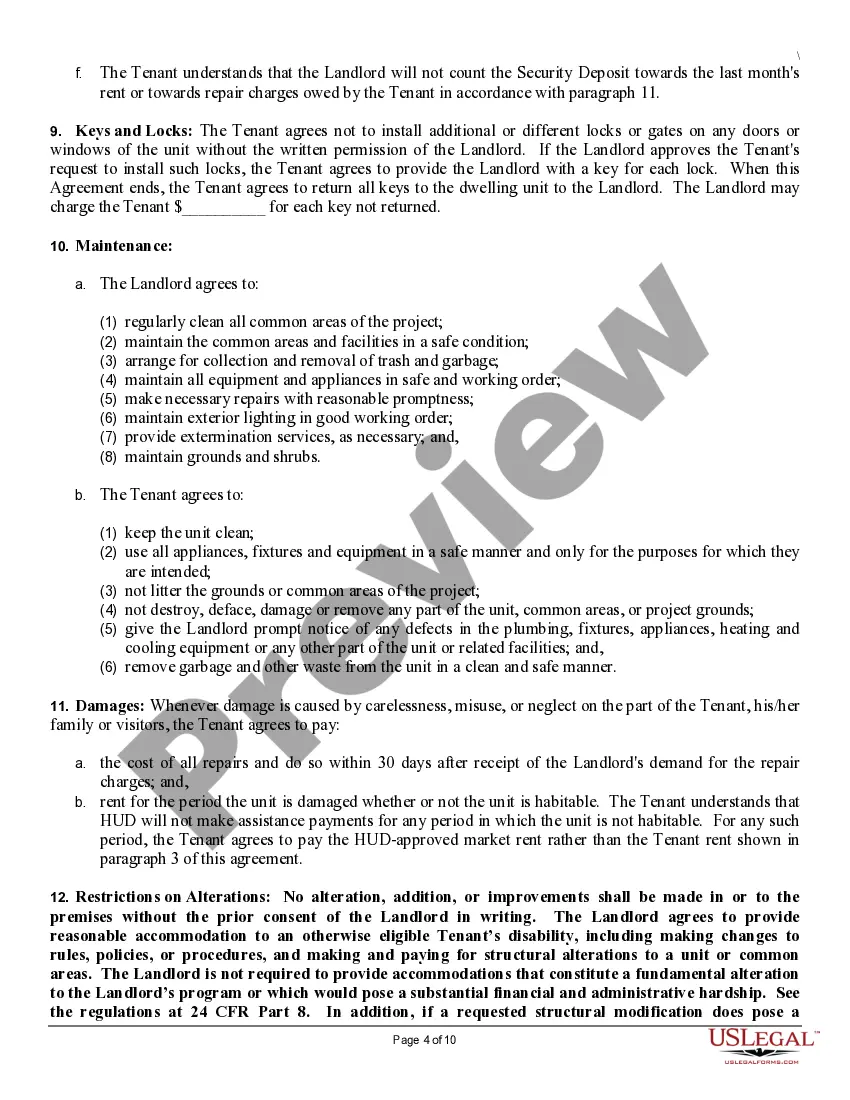 Get Model Lease for Subsidized Programs Preview Model Lease for Subsidized Programs