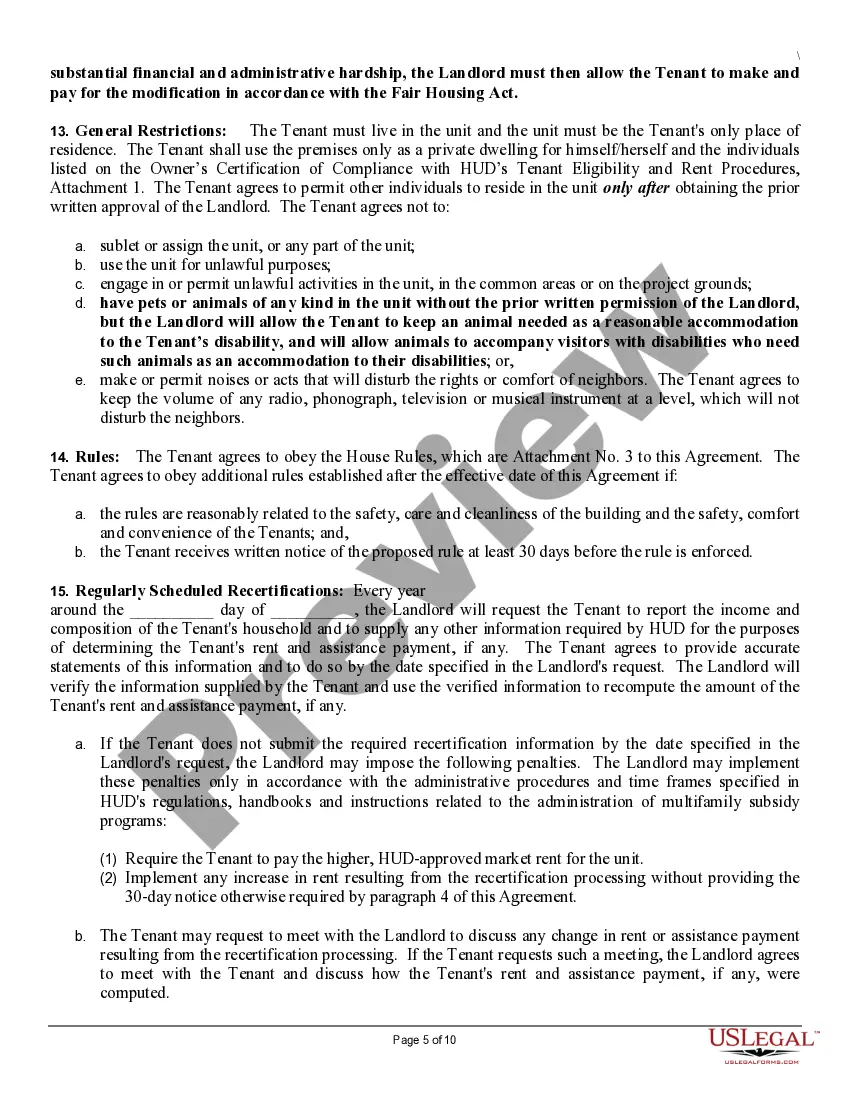 Get Model Lease for Subsidized Programs Preview Model Lease for Subsidized Programs