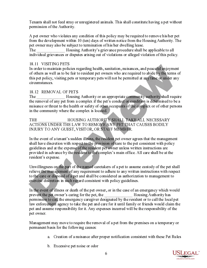 Get Housing Authorization Form for Pet Ownership Preview Housing Authorization Form for Pet Ownership