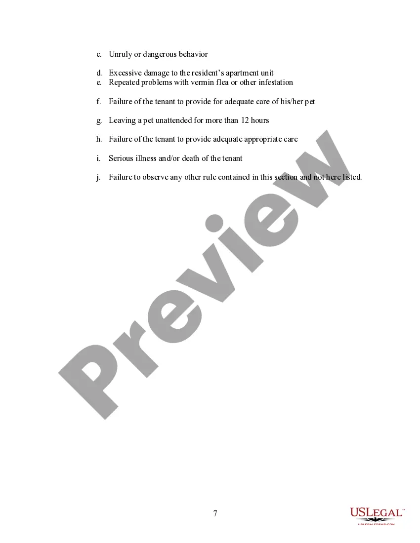 Get Housing Authorization Form for Pet Ownership Preview Housing Authorization Form for Pet Ownership
