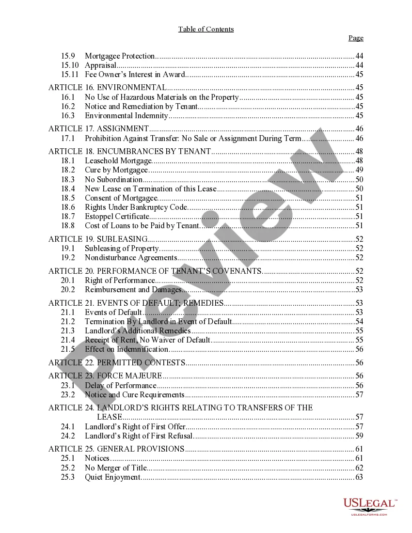 Preview Ground Sublease