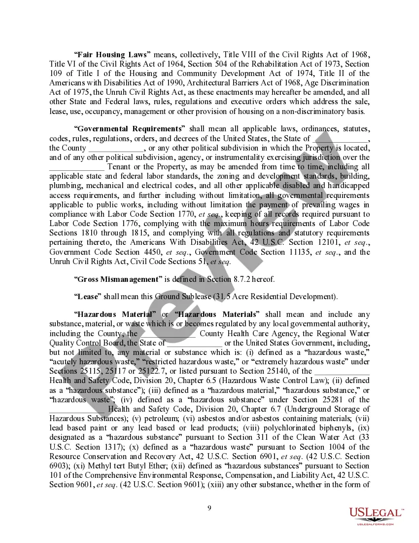 Preview Ground Sublease