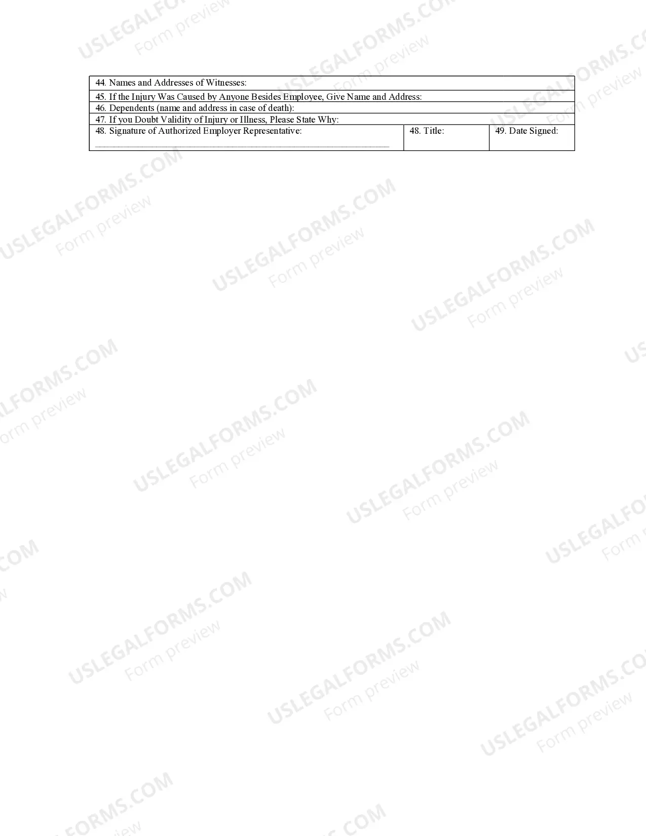 Preview Report of Occupational Injury or Illness