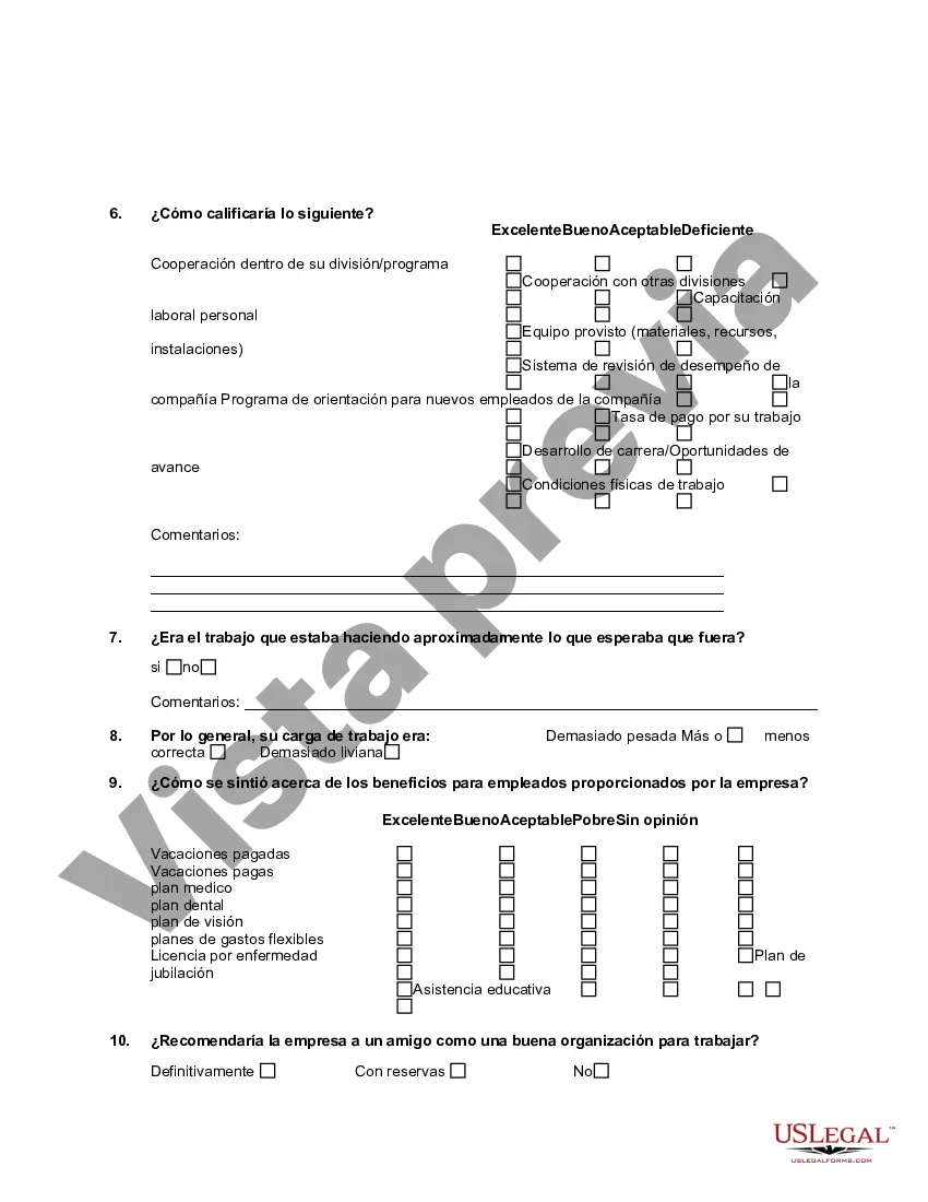 Preview Entrevista de salida para un empleado