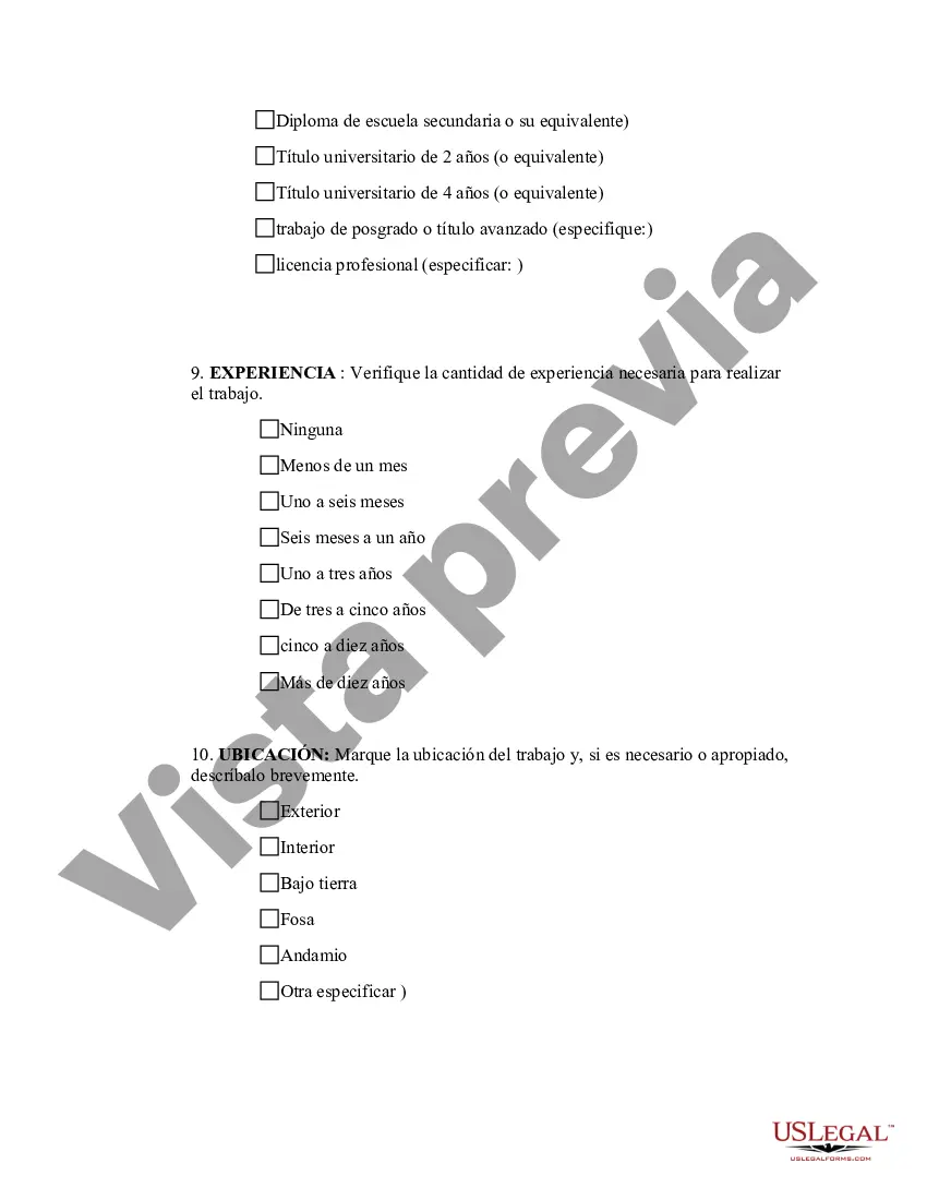 Preview Hoja de información de análisis de trabajo