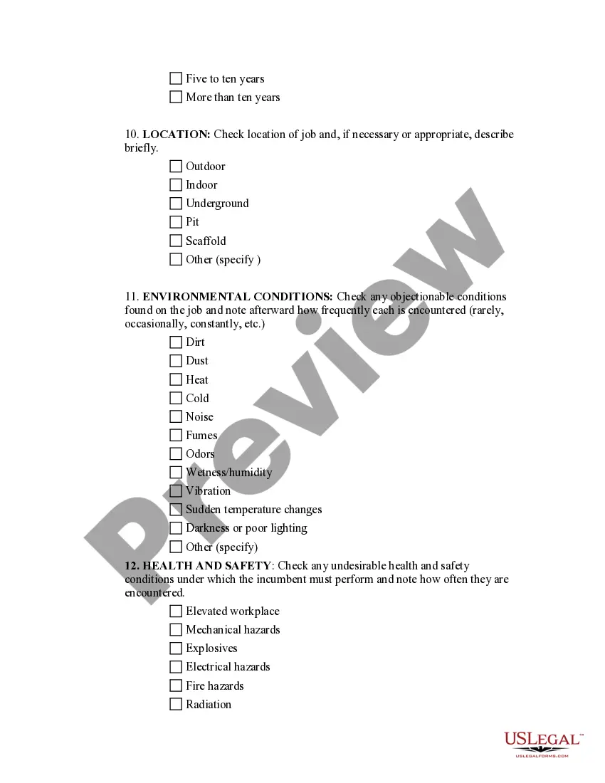 Get Job Analysis Information Sheet Preview Job Analysis Information Sheet