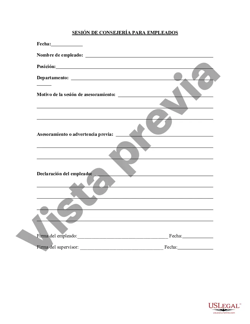 Preview Sesión de asesoramiento para empleados