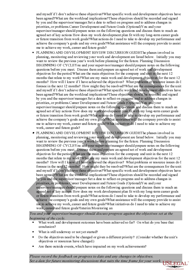 Get Planning and Development Review Discussion Guide Preview Planning and Development Review Discussion Guide