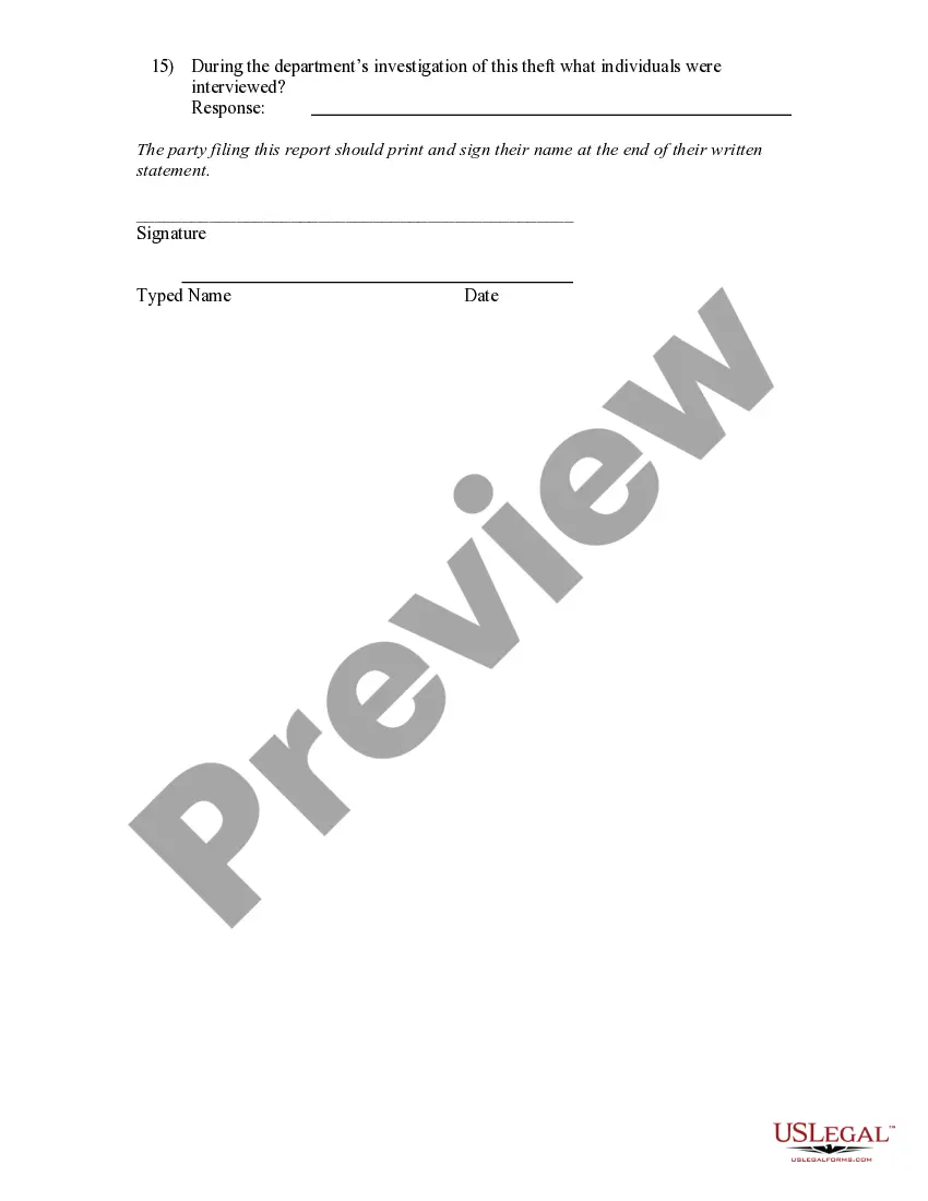 Get Stolen Property Investigation Statement Checklist Preview Stolen Property Investigation Statement Checklist