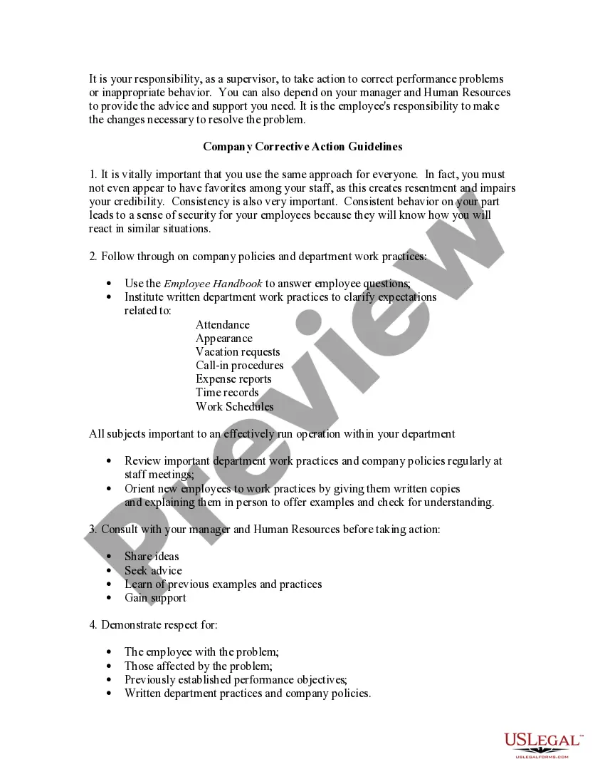 Preview Discipline Problem Guide - Analysis and Corrective Action Plan